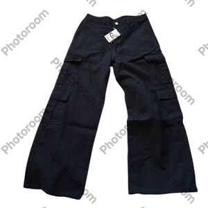 AELFRIC EDEN MULTI POCKET CARGO PANTS, Denim, Navy Blue, size 31, NWT